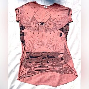 Sun and Moon Graphic Pink/mauve Top/dress